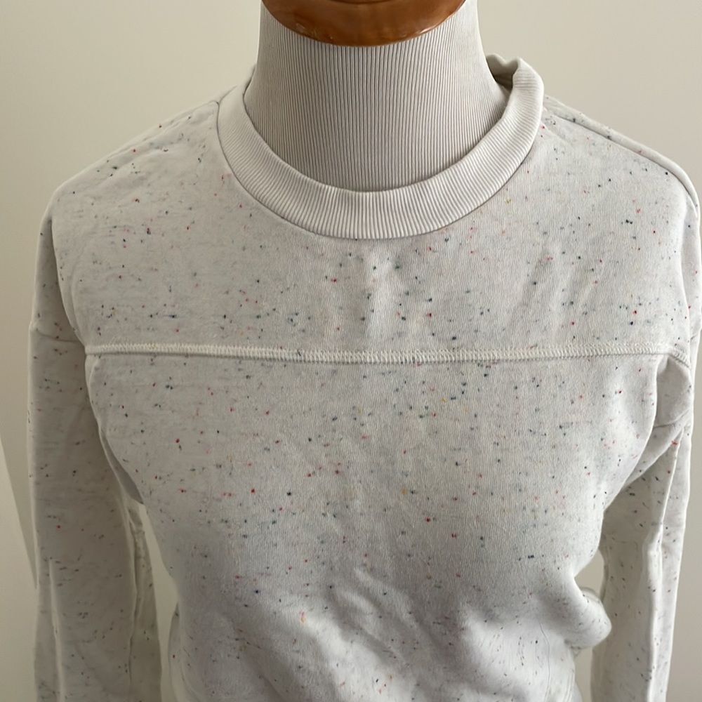 Speckle crop sweatshirt with drawstring waist by Vylette size XS - Picture 2 of 8